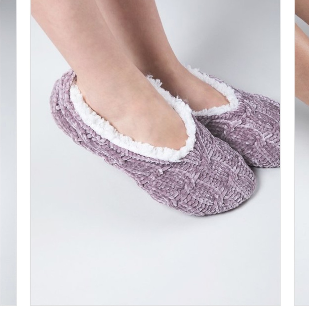 Fleece lined Chenille slippers Lilac - Picture 6 of 8